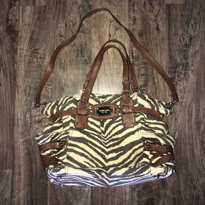 Michael Kors Brown Zebra Print Canvas Bag ✨
